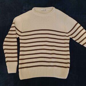Onia Beige Cotton Boatneck Sweater